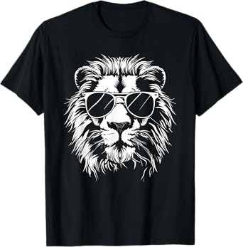 Lion Sunglasses Graphic T-Shirt