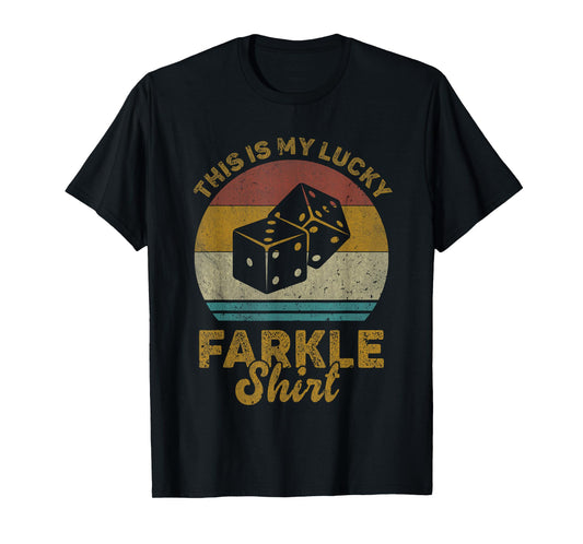 This Is My Lucky Farkle Shirt Vintage Farkle Dice Game T-Shirt