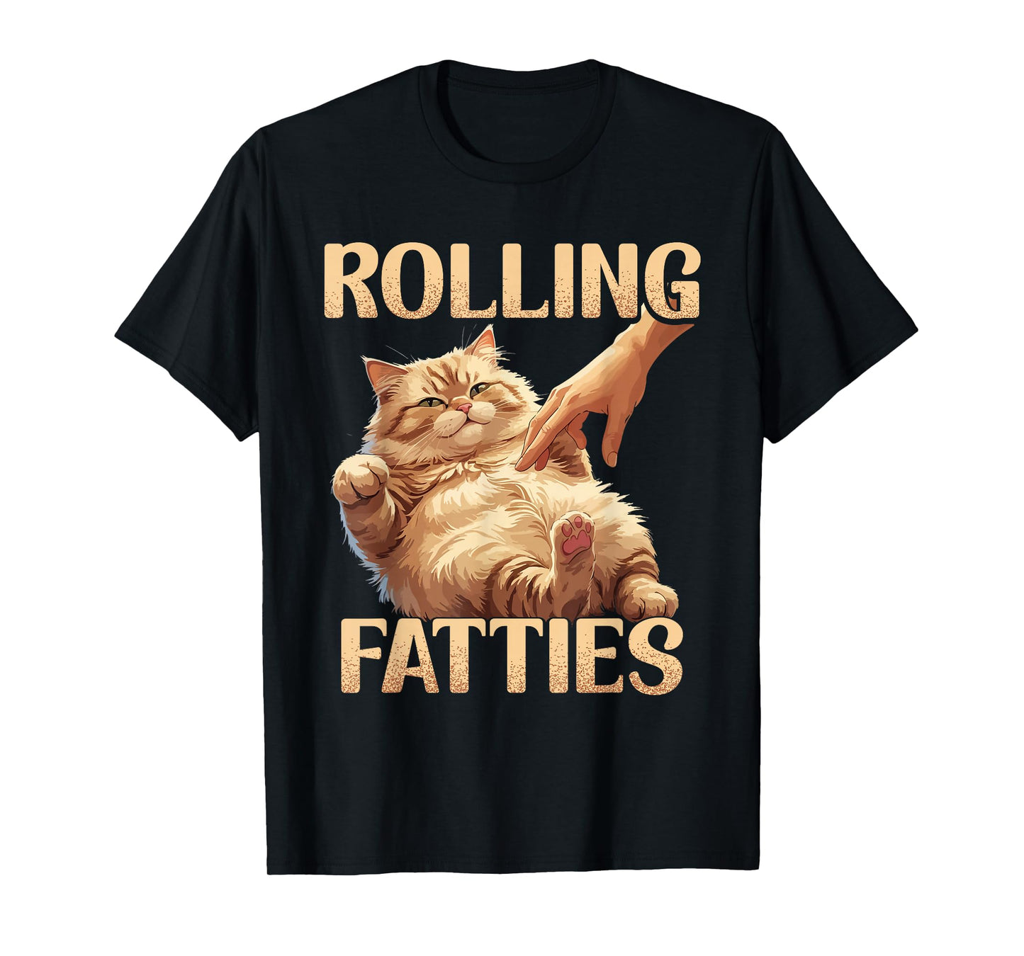 Funny Rolling Fatties Cat T-Shirt
