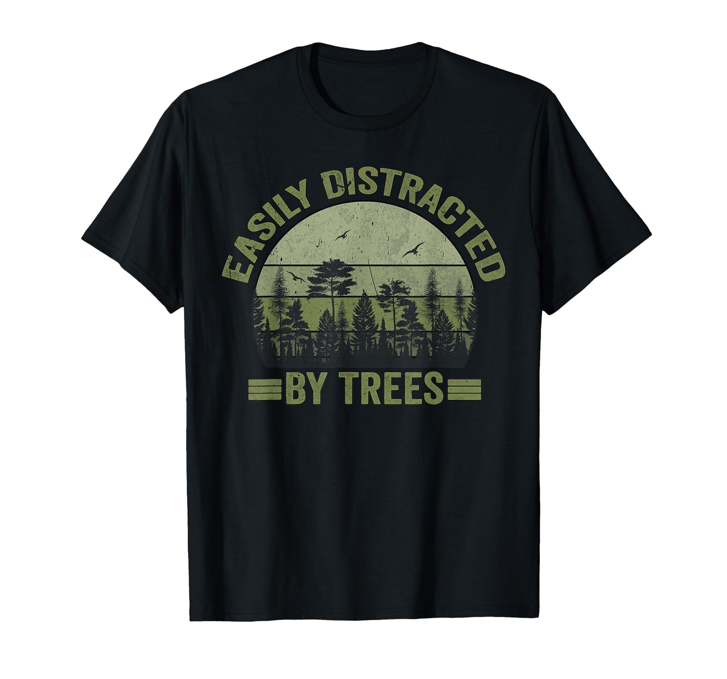 Easily Distracted By Trees wildlife nature vintage forest T-Shirt