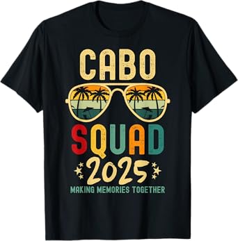 Cabo Vacation 2025 Squad Tropical Beach Vacation Matching T-Shirt