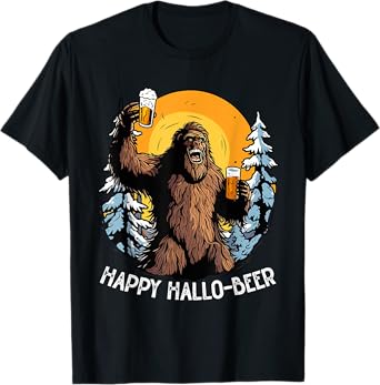 Bigfoot Halloween Costume Sasquatch Beer Trick Or Treat T-Shirt