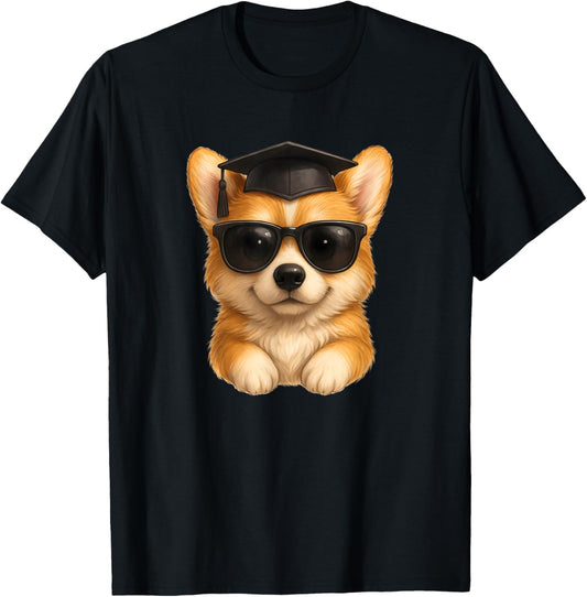 Kawaii Corgi Graduate Graduation Cute Dog Corgi Lover T-Shirt