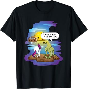 Christian Noah's Ark Bibble Pun Last Unicorn Dinosaur T-Shirt