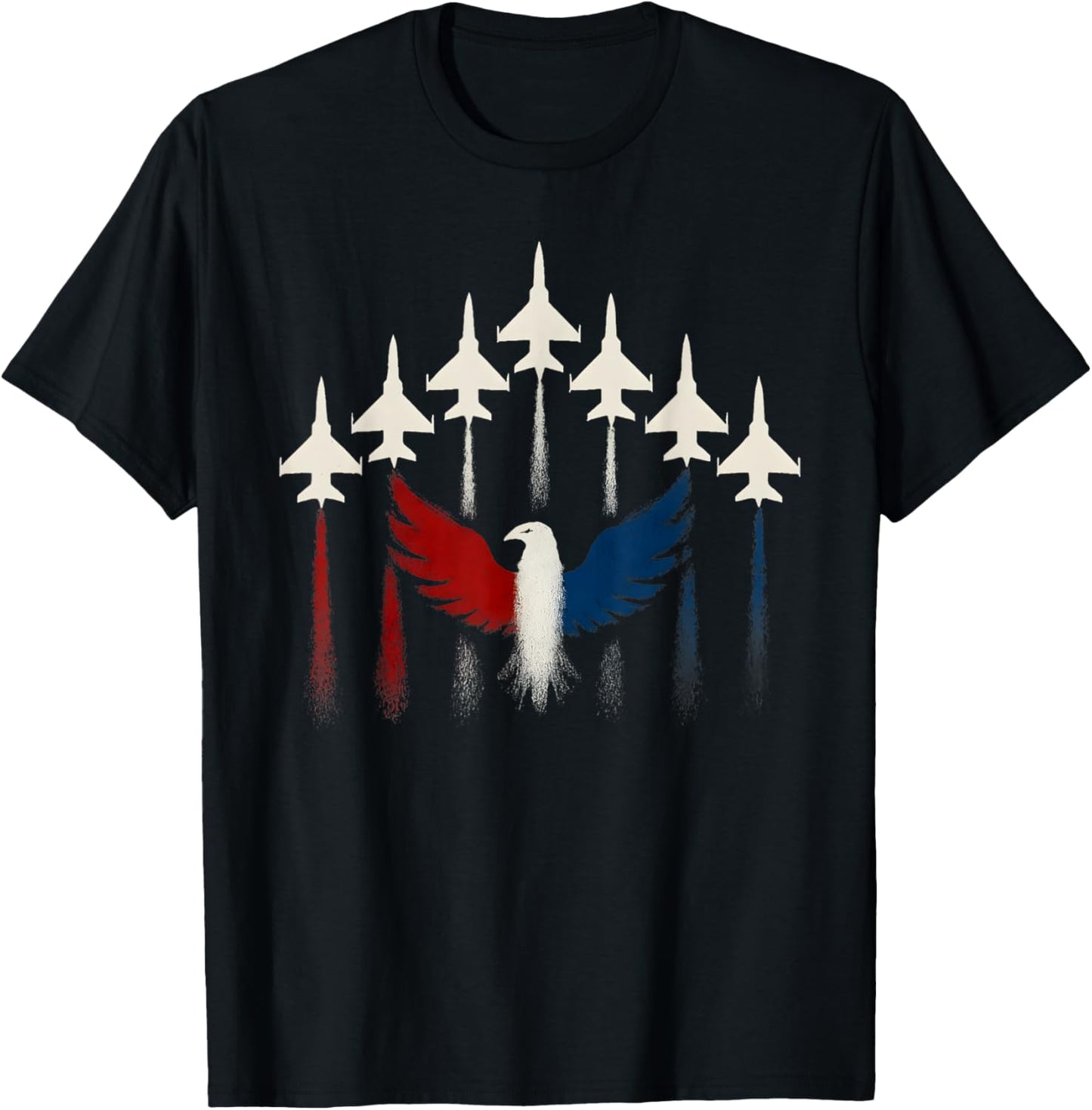 Patriotic Usa Flag Fighter Jets 4th Of July Eagle Boys Men T-shirt