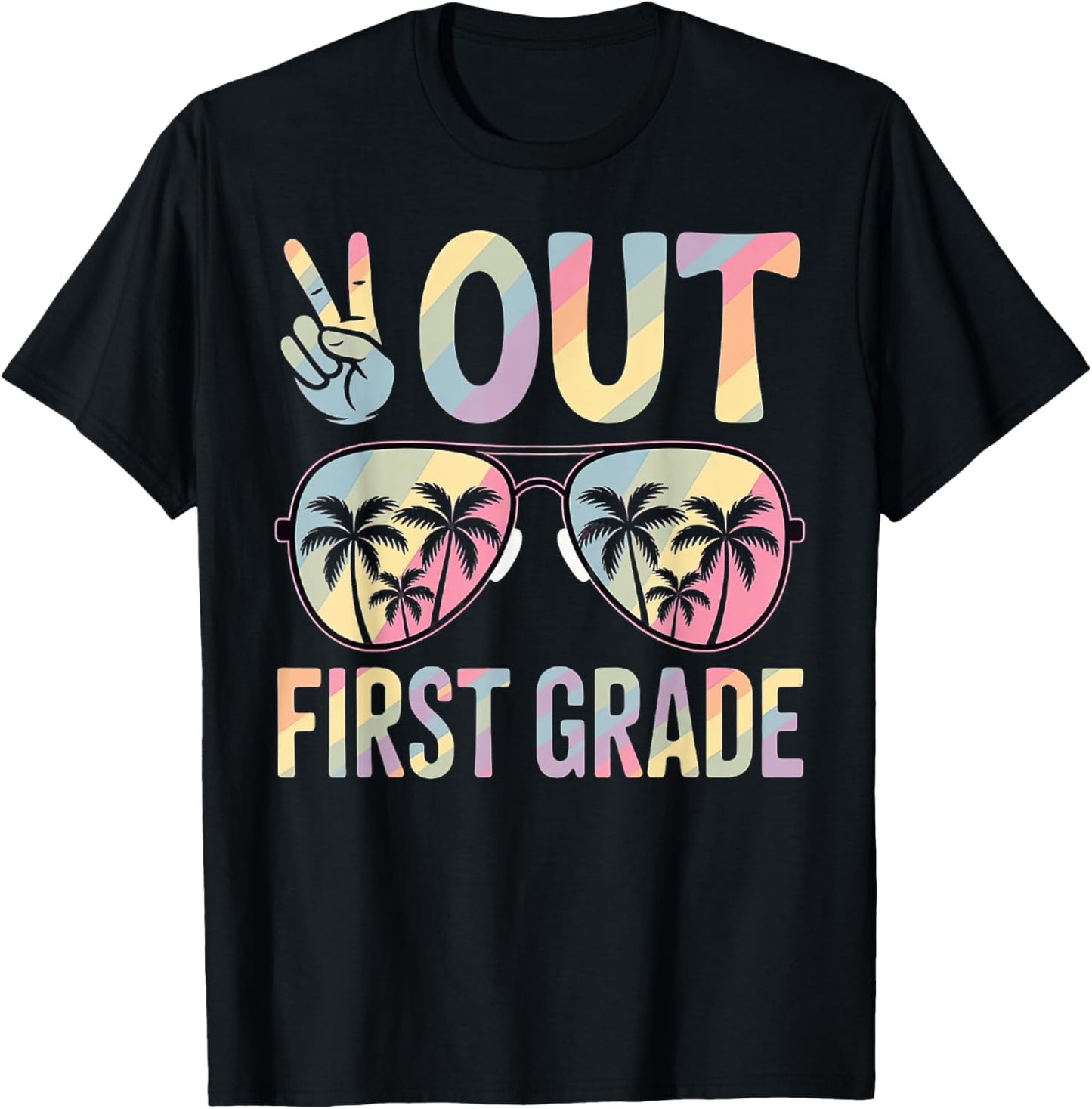 Peace Out First Grade Last Day of School T-Shirt