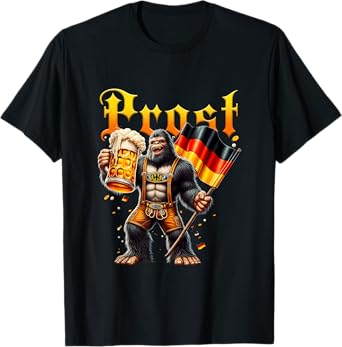 Drinking Vintage German Flag Prost Beer Oktoberfest T-Shirt