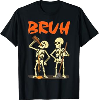 Skeleton Summerween Party Beer Drinking Angry Bruh Halloween T-Shirt