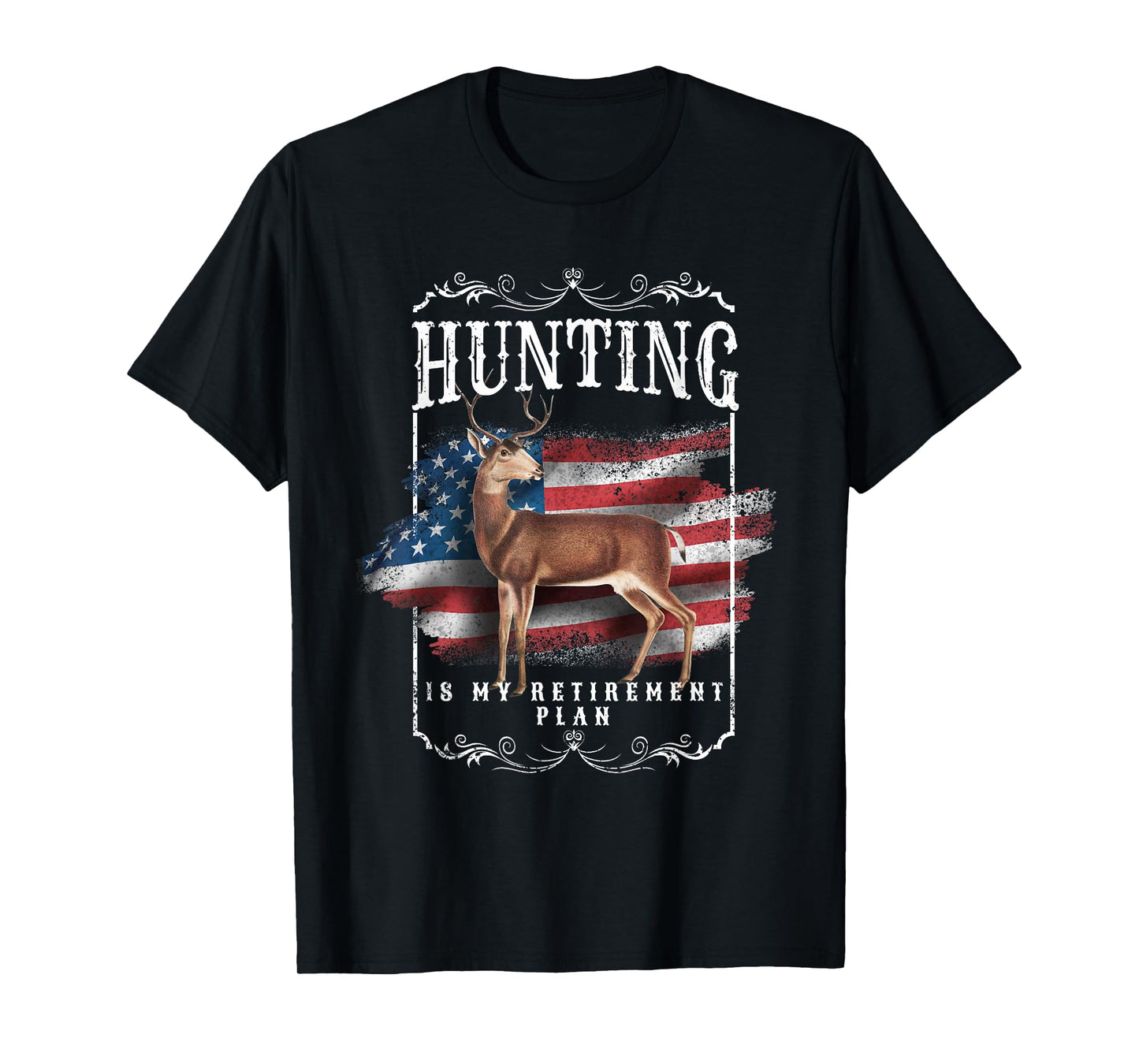 Funny Dad Retired Grandpa Hunting is My Retirement Plan T-Shirt