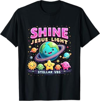 VBS 2025 Jesus Vacation School Camp Christian Stellar Space T-Shirt
