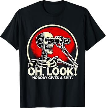 Vintage Oh Look Nobody Gives A Shirt Skeleton Gen X Est.1974 T-Shirt