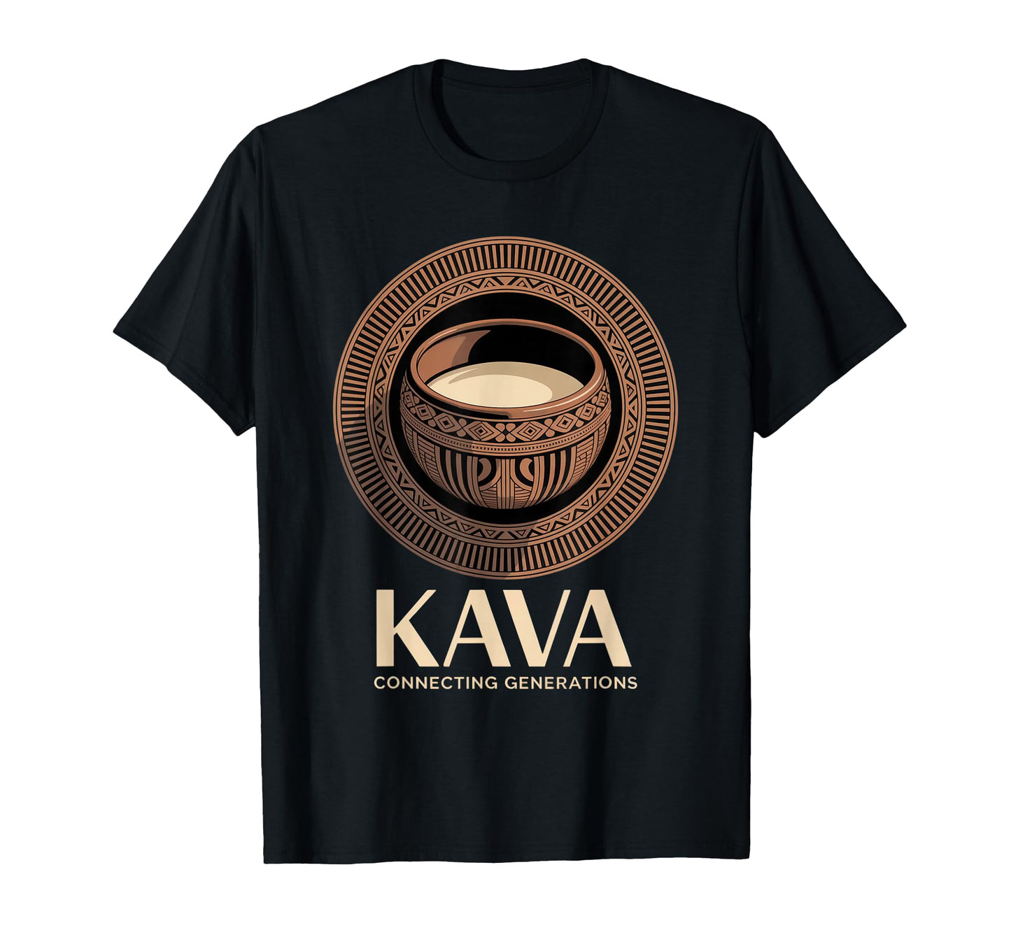 Pacific Island Kava Culture Artwork Design T-Shirt