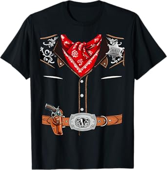 Western Sheriff Cowboy Vest Halloween Costume T-Shirt