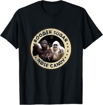 Big-Foot Booger Sugar Sasquatch Yeti Nose Candy Retro T-Shirt