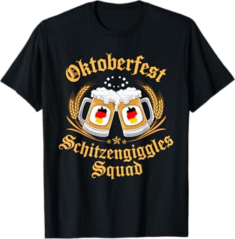 Oktoberfest Schitzengiggles Squad Funny Beer Festival Munich T-Shirt