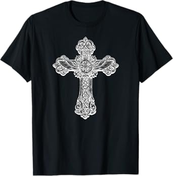 Beautiful Detailed Cross Cool Christian TShirts Religious