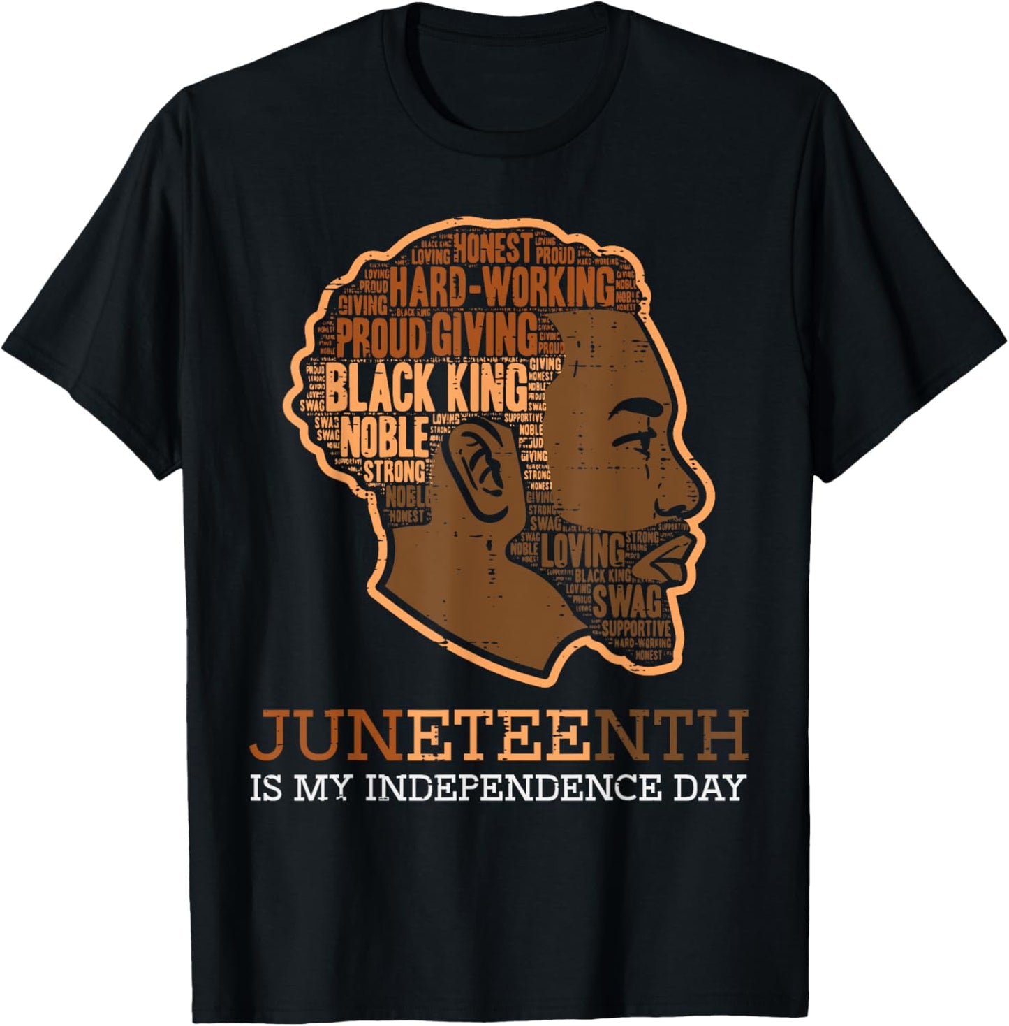 Juneteenth Black King Independence Day Melanin Dad Men Teens T-Shirt