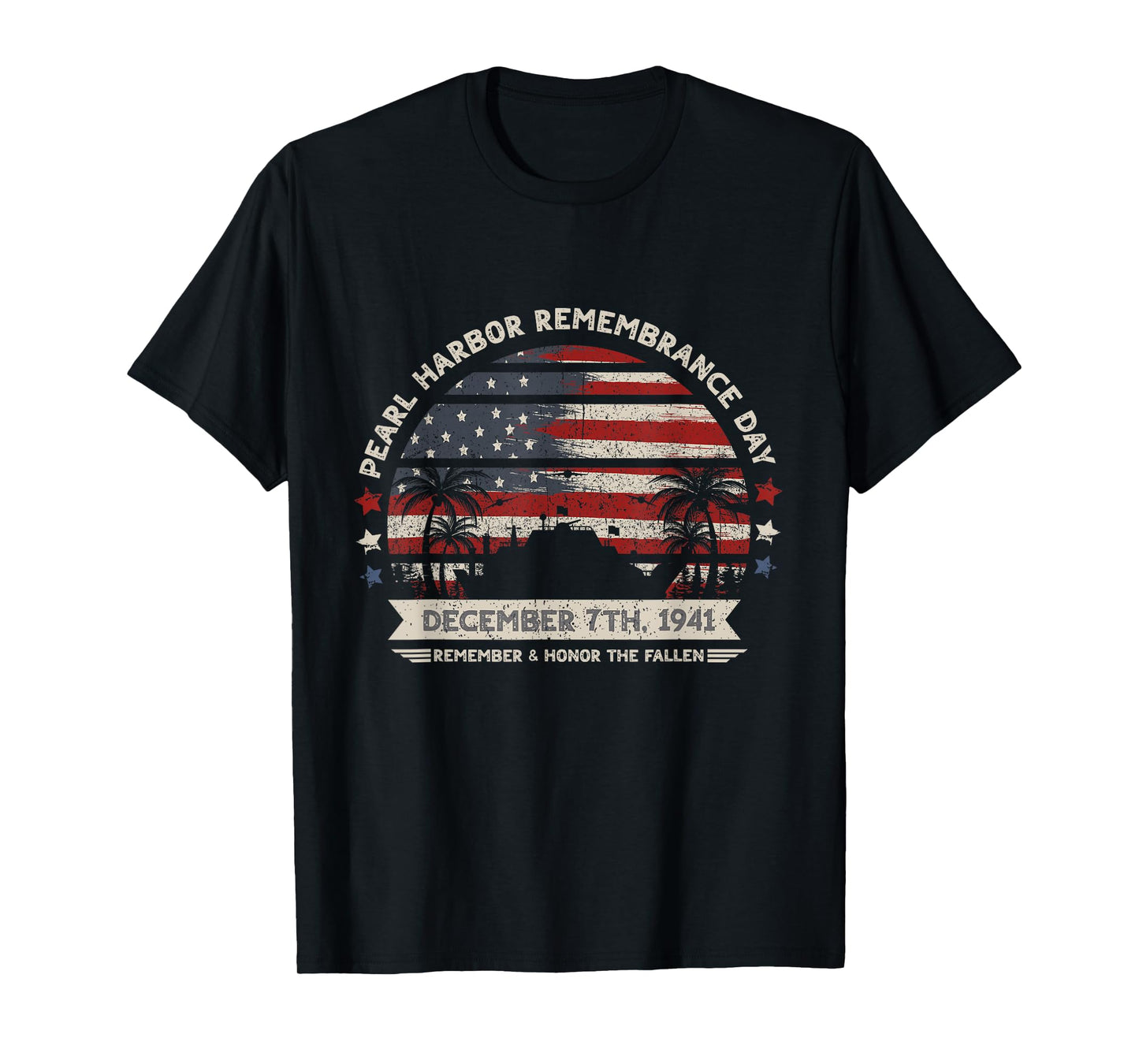 Vintage Hawaii USA Flag Tee, Pearl Harbor Memorial Day Gift T-Shirt