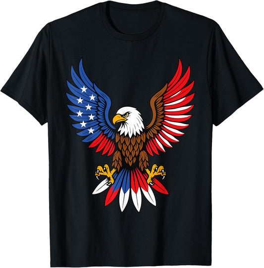 4th Of July American Flag Usa Eagle For Men Women And Kids T-shirt