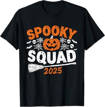 Spooky Squad 2025 Matching Family Halloween Costume T-Shirt