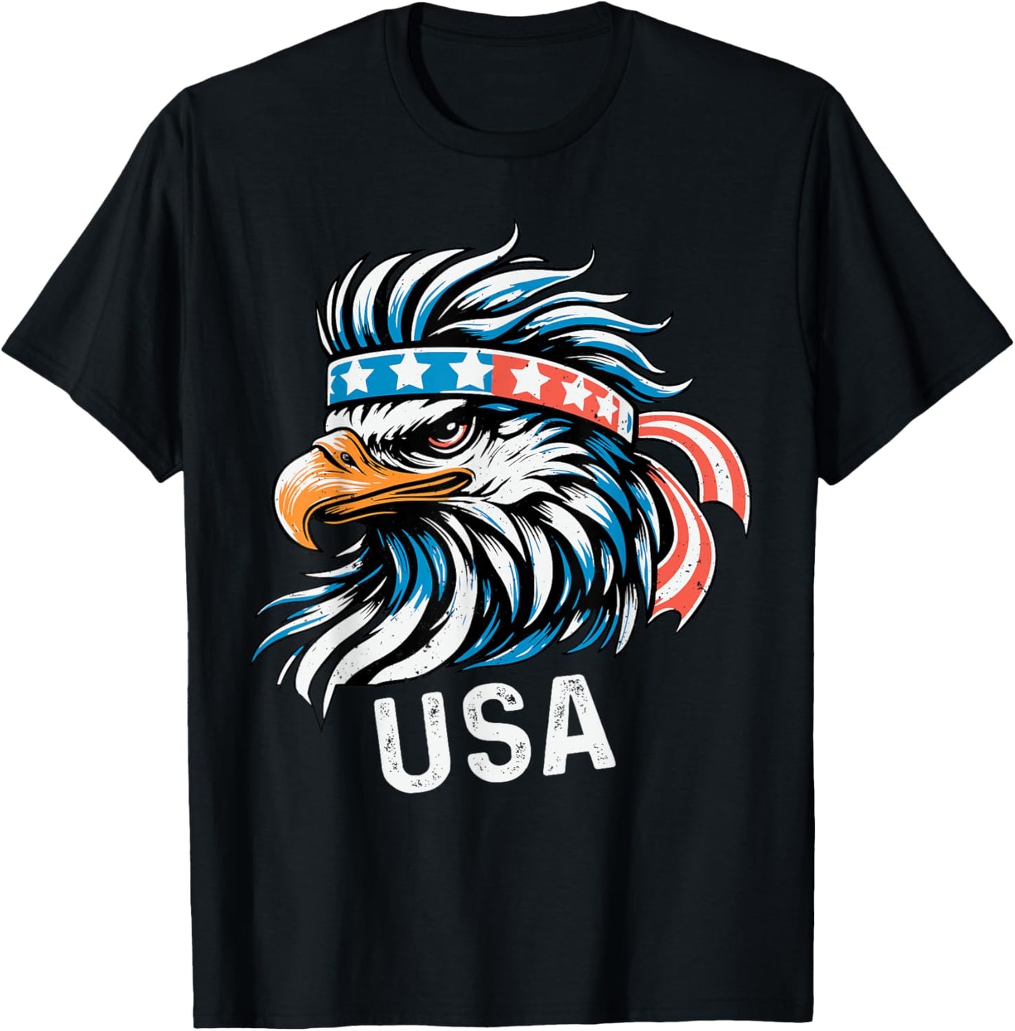 Usa American Flag Patriotic Eagle Men Boys 4th Of July T-shirt