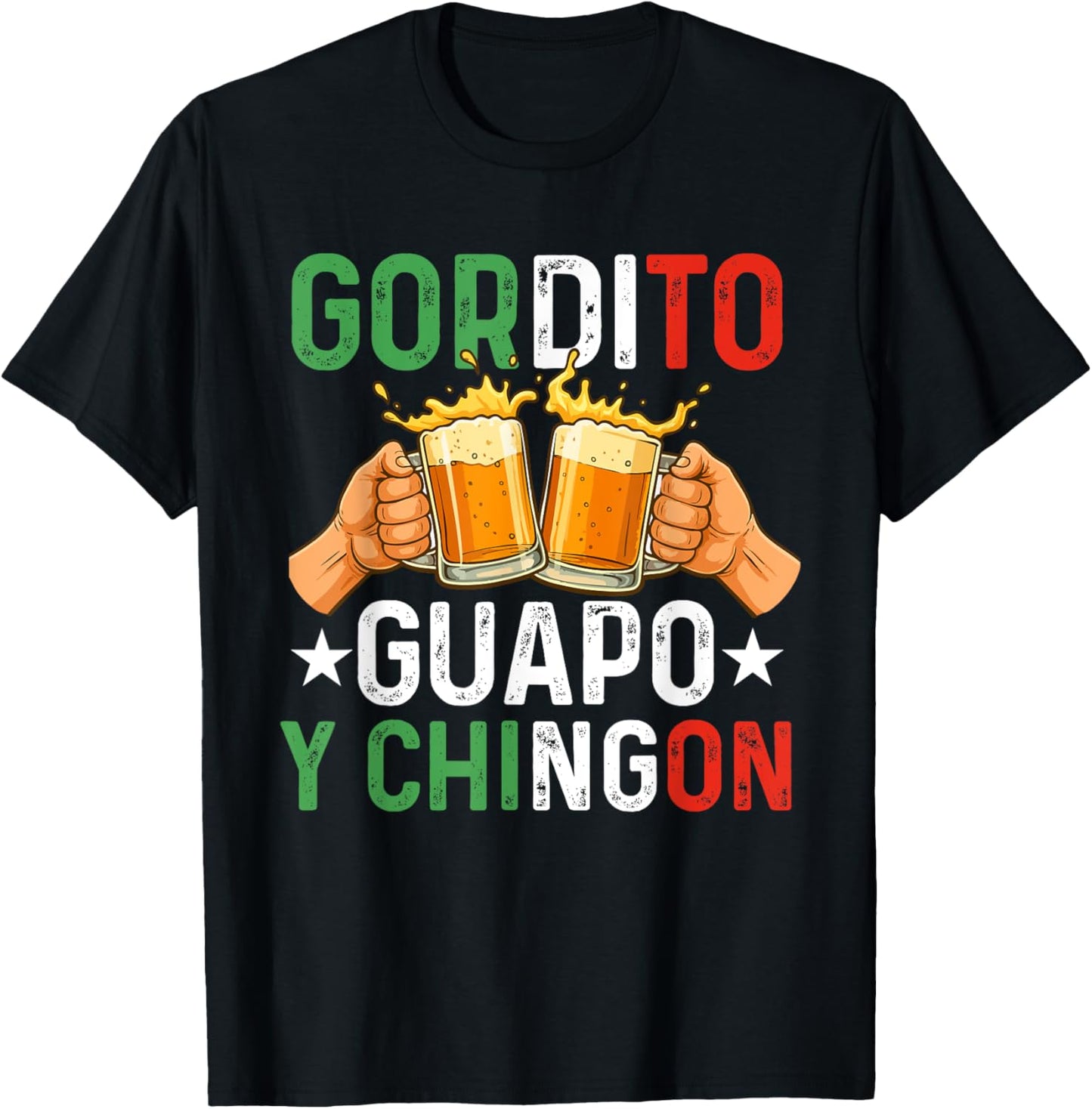 gordito guapo y chingon camisa papa mexicano mexican dad T-Shirt