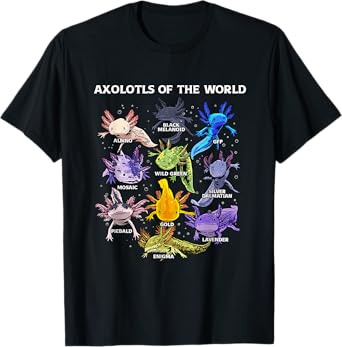 Axolotl Cute Axolotls Animals of the World Herpetology T-Shirt