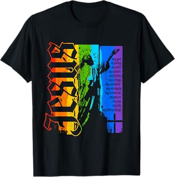Jesus Christ God King Savior Rainbow Pride Love Christian T-Shirt