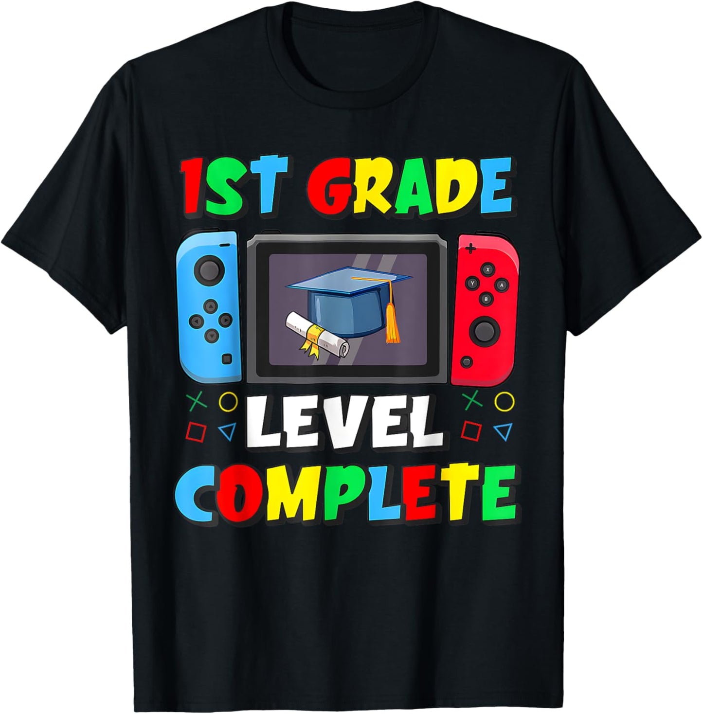 1st Grade Level Complete Last Day Of School Video Game Boys T-Shirt