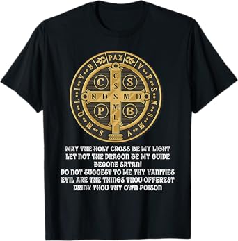 Saint Benedict Medal Traditional Latin Catholic T-Shirt