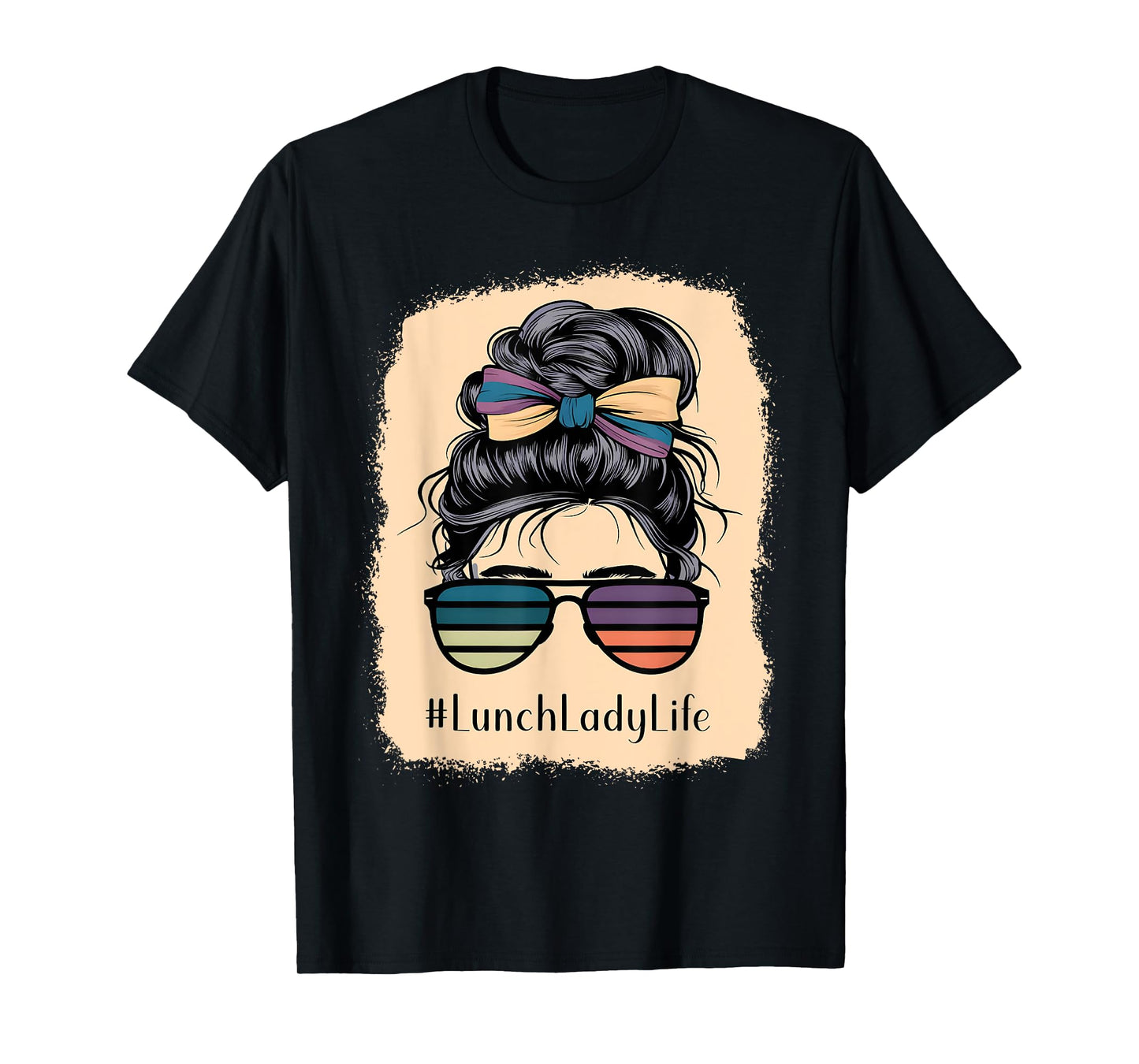 Lunch Lady Life Messy Hair Bun Girl T-Shirt
