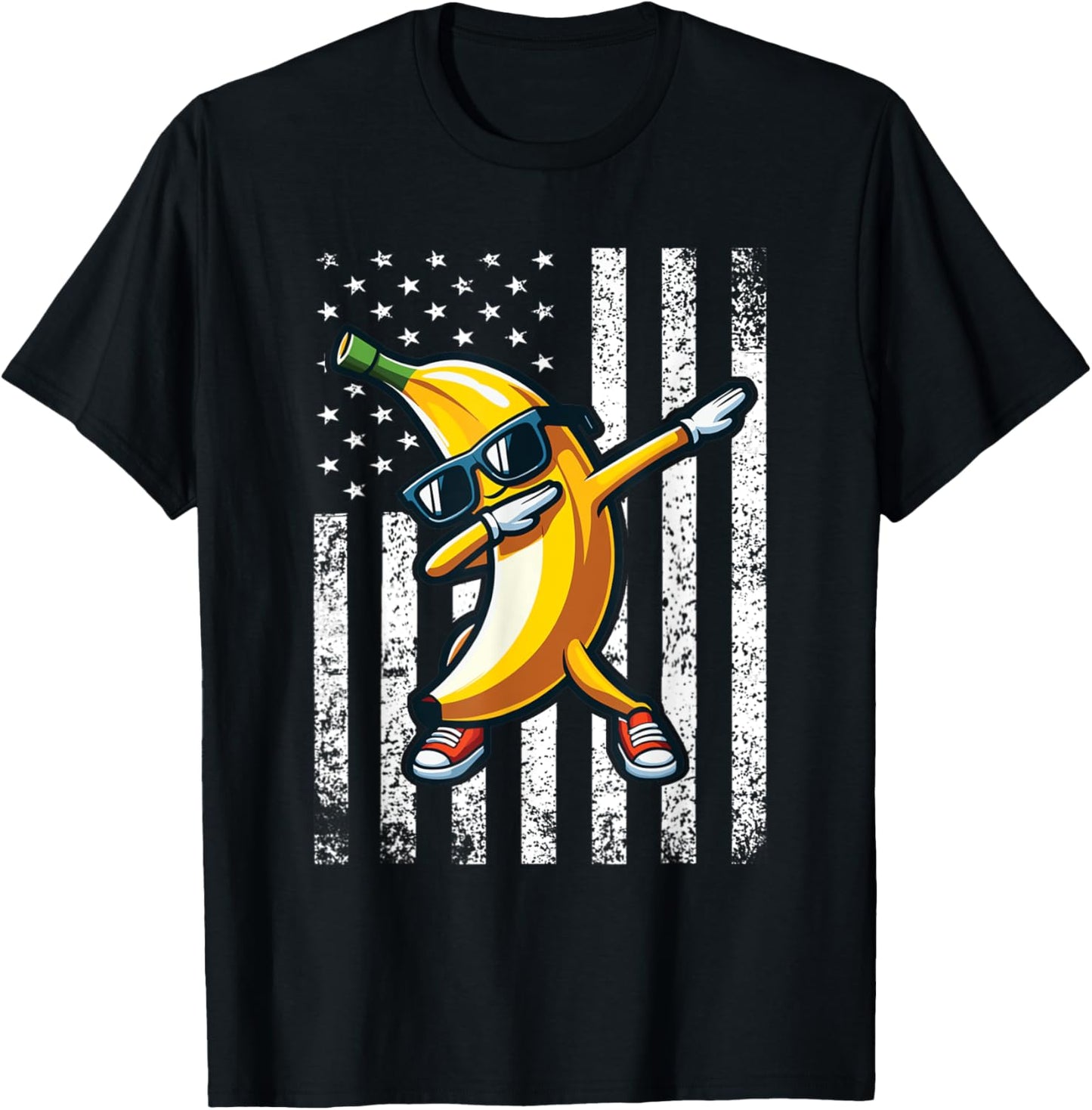Graphic Banana Usa American Flag Dabbing Banana Cute Lover T-shirt