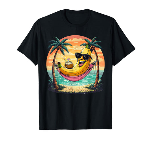 Banana Hammock Cool Tropical Pun Design T-Shirt
