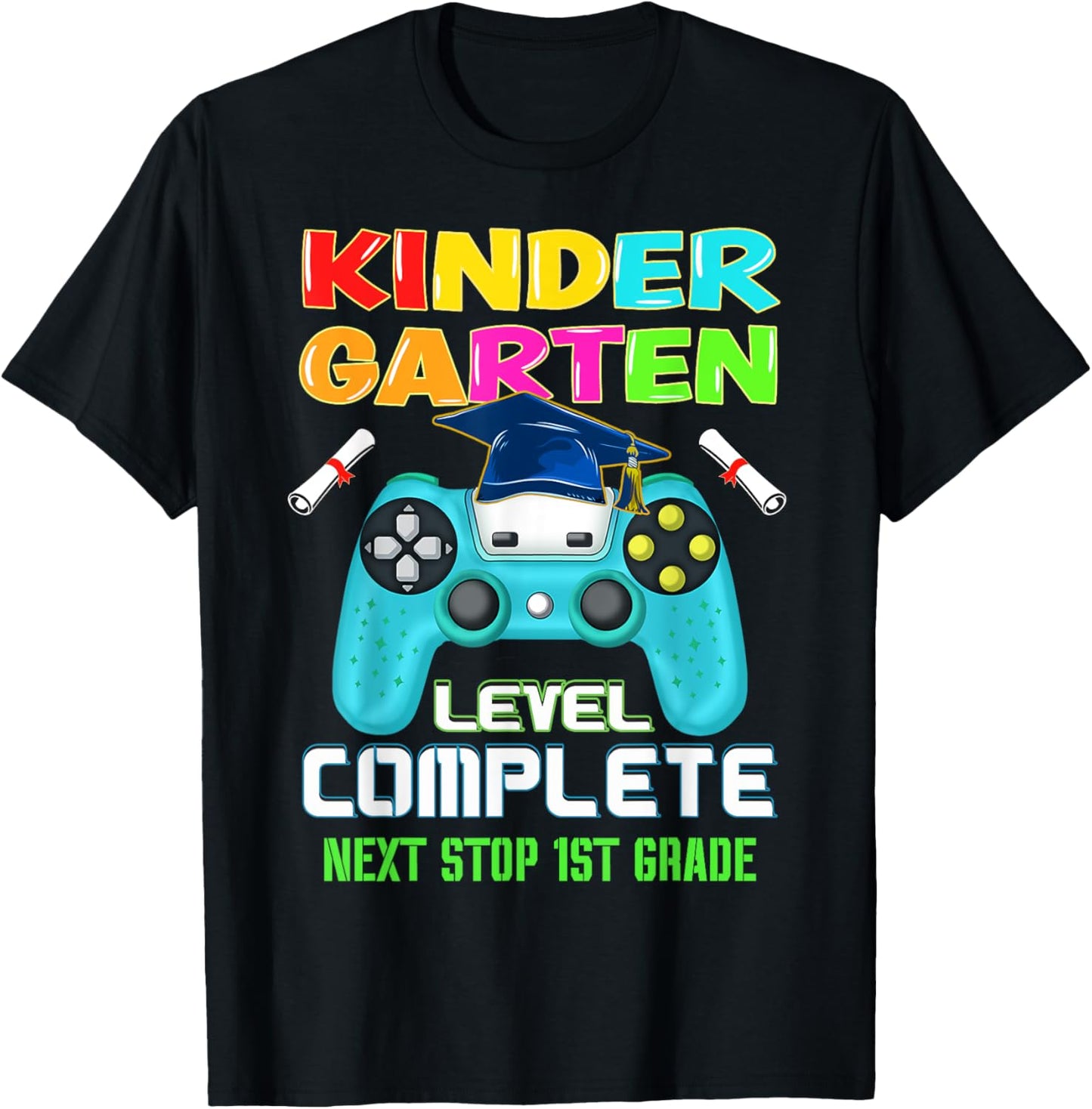 Kindergarten Level Complete Graduation 2025 gaming boys T-Shirt