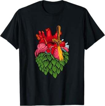 Home Brewing - IPA Craft Beer Brewer Hop Heart T-Shirt