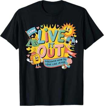Live It Out Bible School Vbs 2025 Christian Youth Camp Jesus T-Shirt