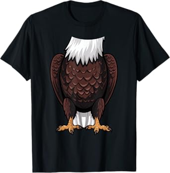 Bald Eagle Halloween Outfit Funny Simple Kids Costume Idea T-Shirt