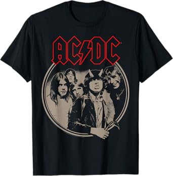 AC/DC - Framed T-Shirt - Unisex-Adults & Kids - Black - Small - Short Sleeve - Classic Fit - Rock Music Fans
