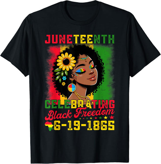 Juneteenth Shirts Women Celebrating Black Freedom Day 1865 T-Shirt