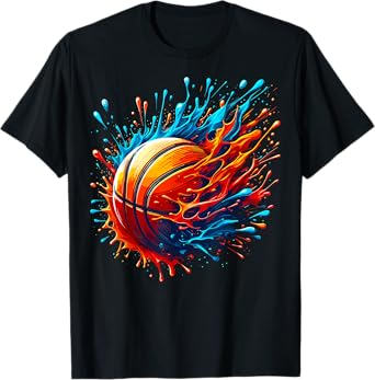 Basketball Splash Team Player Baller Basketball Player T-Shirt