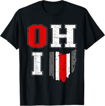 Vintage OHIO tee state of Ohio Map Women Men T-Shirt