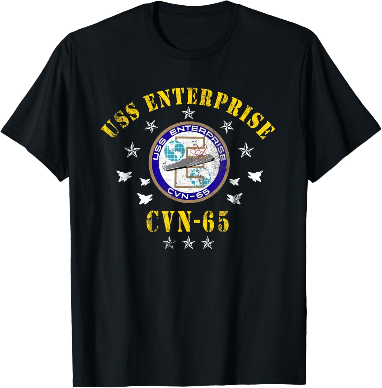 USS Enterprise CVN-65 Aircraft Carrier Veterans Day Vintage T-Shirt