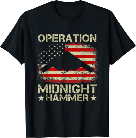 Retro Operation Midnight Hammer with American Flag T-Shirt