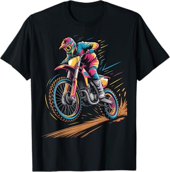 Dirt Bike Rider Retro Motorcycle Motocross T-Shirt