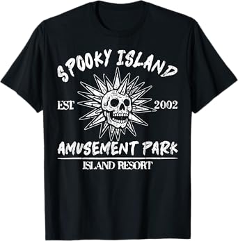 Vintage Spooky Island Est 2002 Amusement Park Island T-Shirt