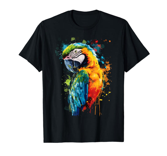 Colorful Parrot Watercolor T-Shirt