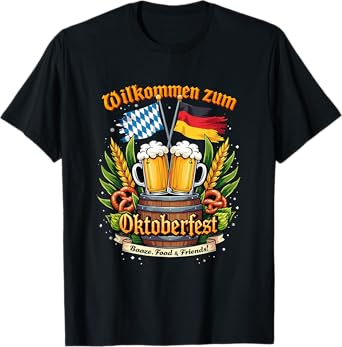 Willkommen Zum Friends Oktoberfest German Drink Group T-Shirt