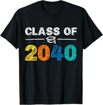 Class of 2040 Grow With Me First Day of School Graduation T-Shirt