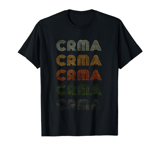 Love Heart Crma Tee Grunge Vintage Style Black Crma T-Shirt