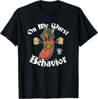 On My Wurst Behavior - Funny Bratwurst Oktoberfest T-Shirt